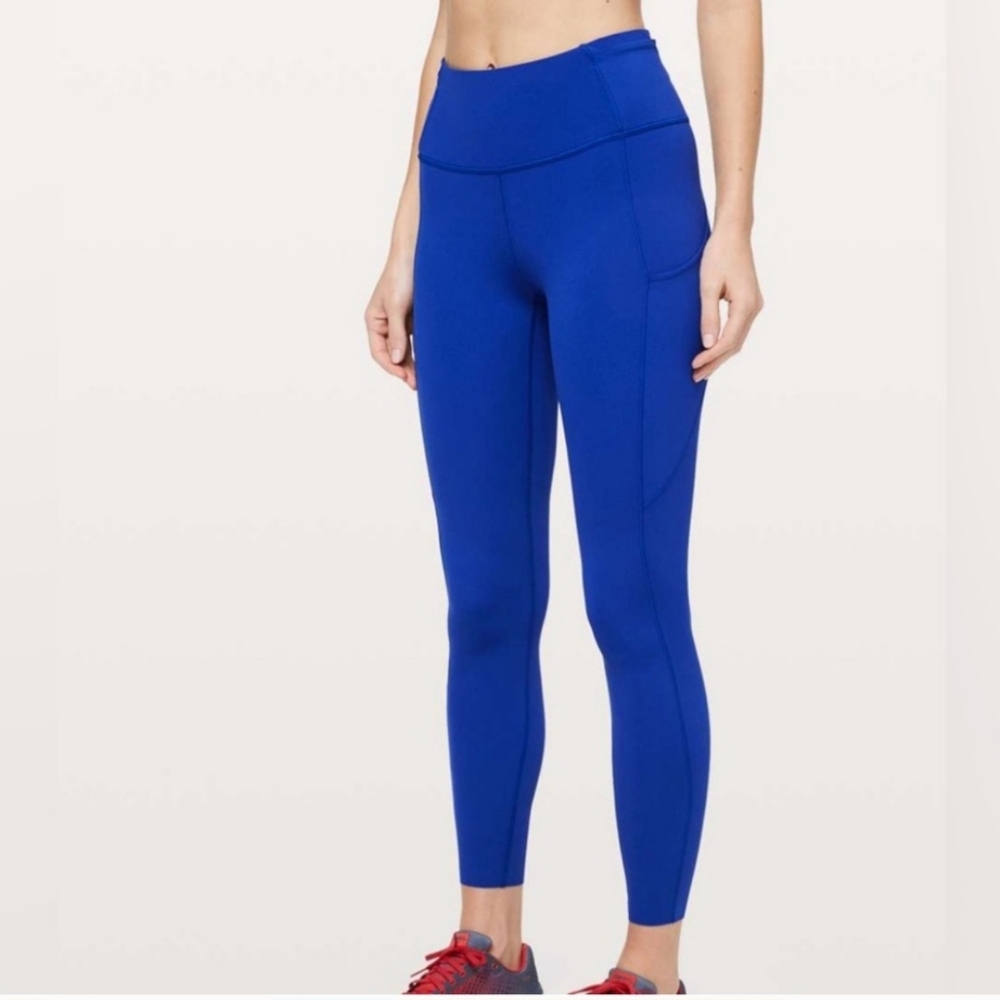 Lululemon Fast & Free 7/8 Tight II *Non-Reflective Nulux 25"Jet Stream 6 EUC